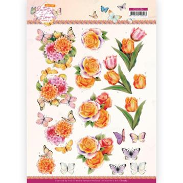 Jeanine's Art Perfect Butterfly Flowers Orange Rose knipvel beschikbaar voor biedingen