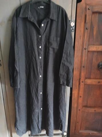 Zwarte 100%  linnen jurk merk norah maat 48 oto 62cm L1m20cm beschikbaar voor biedingen