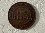 0ne Penny 1922 . Australische munt, Ophalen of Verzenden