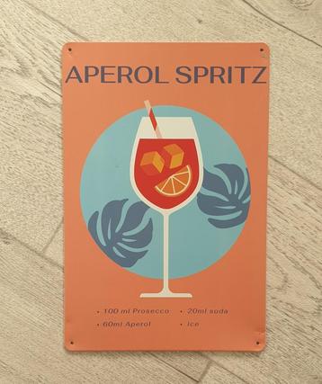 Aperol spritz metalen bord decoratie beschikbaar voor biedingen