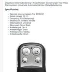 Draadloze Afstandsbediening 4 Knop Metalen Sleutelhanger, Hobby en Vrije tijd, Elektronica-componenten, Ophalen