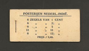1911 Postzegelboekje 3 Nederlands-Indië niet compleet *LEES* beschikbaar voor biedingen