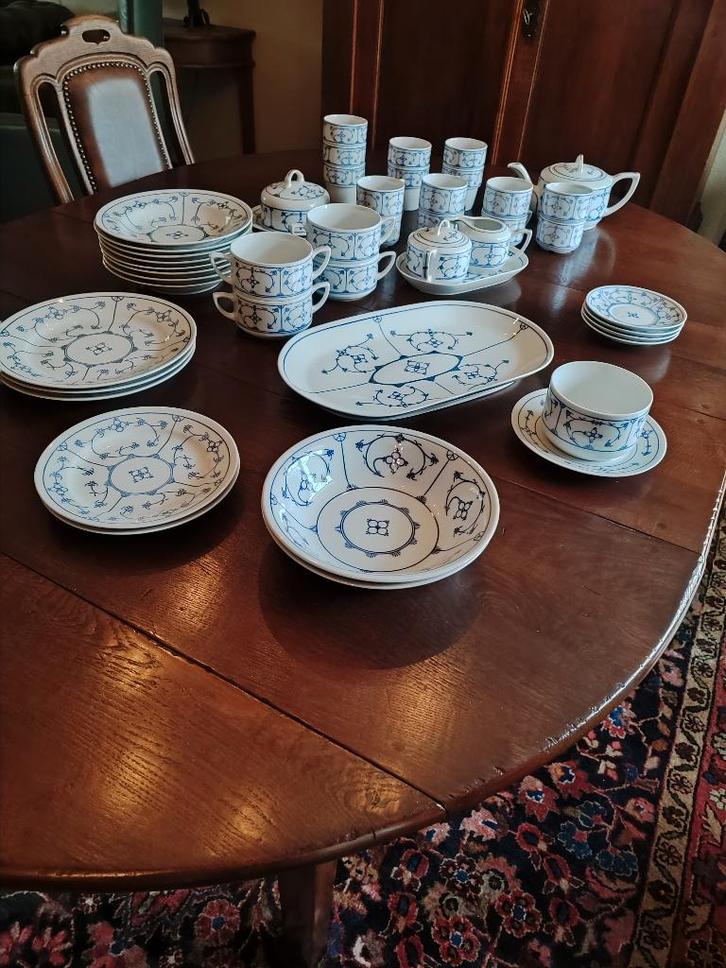 Saksisch blauw servies Jager, Huis en Inrichting, Keuken | Servies, Gebruikt, Compleet servies, Overige stijlen, Porselein, Ophalen