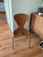 Vintage houten stoel Fritz Hansen stijl, Gebruikt, Bruin, Eén, Ophalen