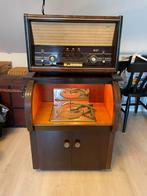 Prachtige 1950’s platenspeler met Philips buizenversterker, Audio, Tv en Foto, Platenspelers, Ophalen, Zo goed als nieuw, Platenspeler