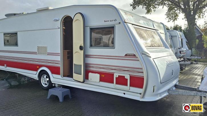 Kabe Safir GLE Queensbed, Mover, Airco., Caravans en Kamperen, Caravans, Bedrijf, tot en met 4, 1250 - 1500 kg, Rondzit, Kabe