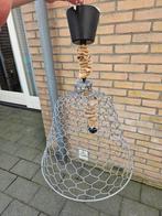 Industriële Hanglamp met Gaas - Ø35cm, Ophalen, Zo goed als nieuw, Metaal, Minder dan 50 cm