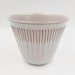 Mooie vintage bloempot met ribbelstructuur |verticale ribbel, Ophalen of Verzenden, Huis en Inrichting