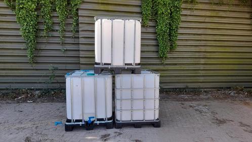 IBC vaten 1000L  regenton/oudijzer/slowfeeder, Tuin en Terras, Regentonnen, Zo goed als nieuw, Kunststof, 150 liter of meer, Met kraantje