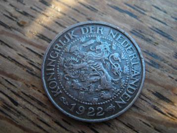 Bronzen Cent uit 1922 van koningin Wilhelmina #473 beschikbaar voor biedingen