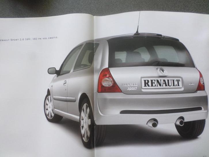 Renault Clio & Sport 2004 2005 Brochure, Boeken, Auto's | Folders en Tijdschriften, Gelezen, Renault, Ophalen of Verzenden