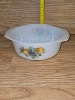 Vintage Melkglas Kom met Fruit Decoratie, Huis en Inrichting, Ophalen of Verzenden, Zo goed als nieuw