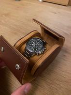 Leren horloge opbergdoos reizen. Luxe single watch roll, Sieraden, Tassen en Uiterlijk, Horloges | Heren, Ophalen of Verzenden