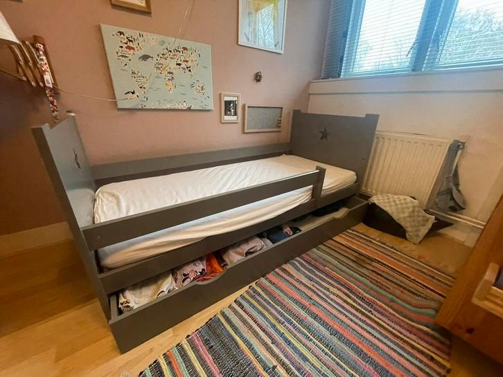 Kinderbed+lade, Kinderen en Baby's, Kinderkamer | Bedden, Gebruikt, 140 tot 160 cm, 70 tot 85 cm, Lattenbodem, Ophalen of Verzenden