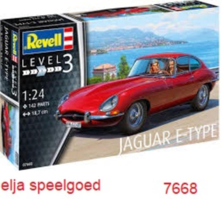 Revell 1:24 Jaguar E-Type coupe 1962- 7668 modelbouw, Hobby en Vrije tijd, Modelbouw | Auto's en Voertuigen, Nieuw, Auto, Groter dan 1:32