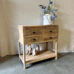 Sidetable - 80 x 40 cm - 4 lades - massief teak – TTM Wonen