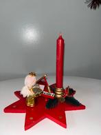Vintage engeltje kandelaar; kerst tafereel met engeltje, Diversen, Kerst, Ophalen of Verzenden