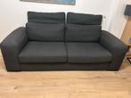 Mooie donker grijze tweepersoonsbank merk Montèl, Huis en Inrichting, Banken | Bankstellen, Ophalen, Gebruikt, 75 tot 100 cm, Rechte bank