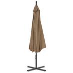 Zweefparasol met stalen paal 300 cm taupe gratis bezorgd, Ophalen of Verzenden