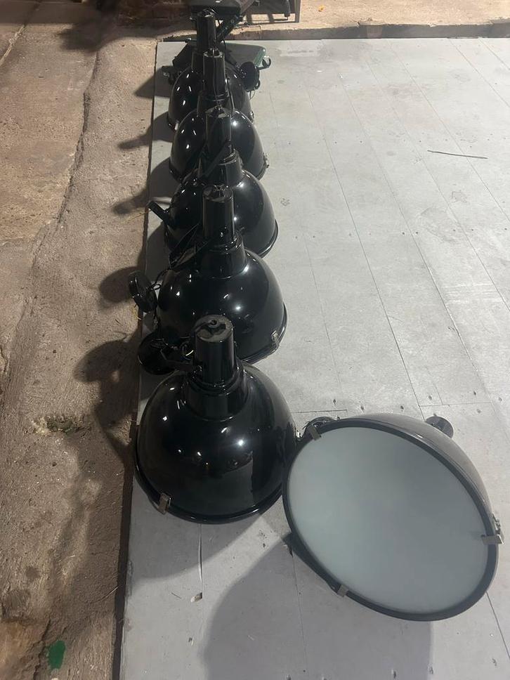 Industriële Hanglampen - IJzer, Huis en Inrichting, Lampen | Overige, Gebruikt, Ophalen of Verzenden