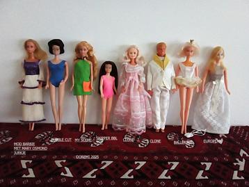 Partij jaren 60/70/90barbies-geen verzending beschikbaar voor biedingen