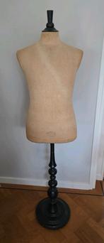 Antieke brocante vintage Franse paspop op houten sokkel, Antiek en Kunst, Curiosa en Brocante, Ophalen