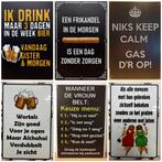 Barber daily specials shop kapper reclamebord van metaal, Nieuw, Ophalen of Verzenden