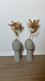 Vazen 30cm in beige / grijs, Huis en Inrichting, Woonaccessoires | Vazen, Ophalen, Zo goed als nieuw, Overige kleuren, Minder dan 50 cm