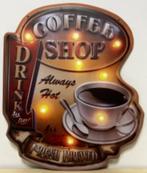 Coffee shop drink all day wandbord, Ophalen of Verzenden, Nieuw, Reclamebord
