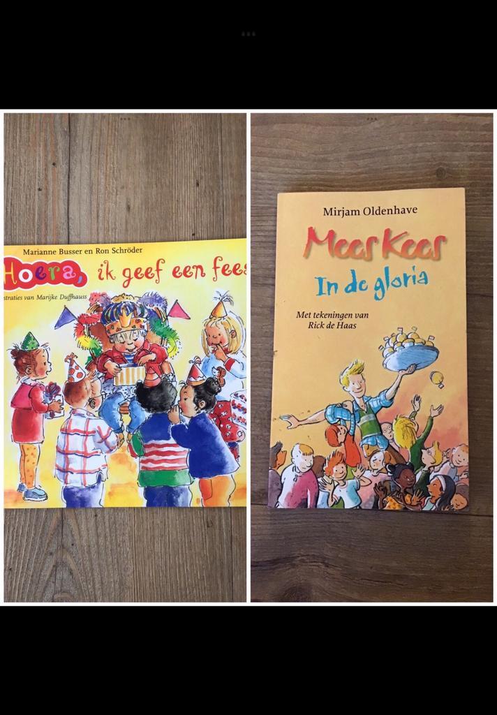 Hoera ik geef een feestje & Mees Kees i d gloria, kinderboek, Boeken, Kinderboeken | Jeugd | onder 10 jaar, Zo goed als nieuw