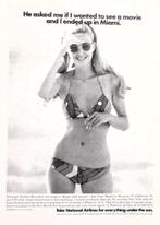 34 vintage reclames vliegmaatschappijen 63-72 PIA Lufthansa, Ophalen of Verzenden, Gebruikt, Overige typen