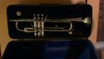 Trompet (bes), Muziek en Instrumenten, Blaasinstrumenten | Trompetten, Ophalen, Gebruikt, Bes-trompet, Met koffer