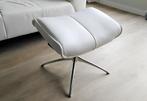 Voetenbank Stressless wit leer, Huis en Inrichting, Ophalen, 50 tot 75 cm, Nieuw, Leer