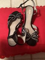 Elegante Sandalen met Strass - Maat 38, Zwart, Gedragen, Sandalen of Muiltjes, Ophalen of Verzenden