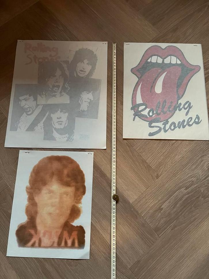 17 Rolling Stones Strijkposters - Tong, Mick, Stones, Kleding | Dames, Riemen en Ceinturen, Nieuw, Overige kleuren, Ophalen of Verzenden