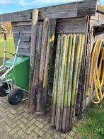 Weidepalen 1.60 lang en diameter 3 a 4 cm totaal 24 stuks, Tuin en Terras, Palen, Balken en Planken, Ophalen, Gebruikt, Minder dan 180 cm