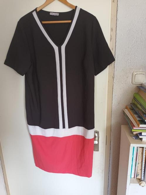 Maxima lange jurk / zomerjurk. Blauw roze mt 48, Kleding | Dames, Grote Maten, Zo goed als nieuw, Jurk, Blauw, Ophalen of Verzenden