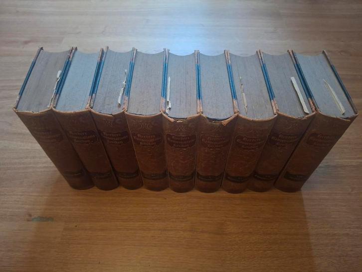 Herders Konversations Lexikon - 9 Delen, Boeken, Encyclopedieën, Ophalen of Verzenden