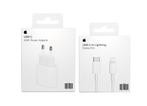 Apple Snellader 20 W & Apple USB-C Lightning Oplaadkabel SET, Telecommunicatie, Mobiele telefoons | Telefoon-opladers, Nieuw, Apple iPhone