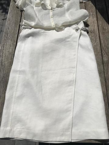 Zomerse omslagrok van Ralph Lauren in off-white, maat 8 beschikbaar voor biedingen
