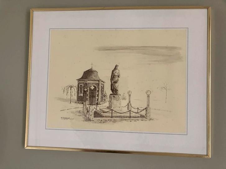 Pentekeningen van Boxmeer en Sambeek, Antiek en Kunst, Kunst | Tekeningen en Foto's, Ophalen