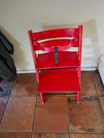 Rode Stokke tripp trapp kinderstoel met beugel, Ophalen of Verzenden, Gebruikt, Meegroeistoel, Stoelverkleiner