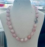 Rozenkwarts ketting-geknoopt, Verzenden, Zo goed als nieuw, Steen of Mineraal, Roze