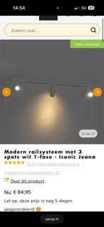 Plafondlampen 3 spots wit, Kunststof, Minder dan 50 watt, Ophalen of Verzenden, Netvoeding