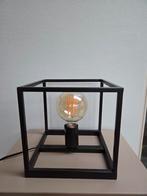 Zwarte Metalen Tafellamp - 22x22x22 cm, Ophalen of Verzenden, Zo goed als nieuw, Metaal, Modern