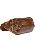 Leren Heuptas Fanny Pack Roodbruin Cognac Schoudertas, Overige merken, Bruin, Nieuw, Ophalen of Verzenden