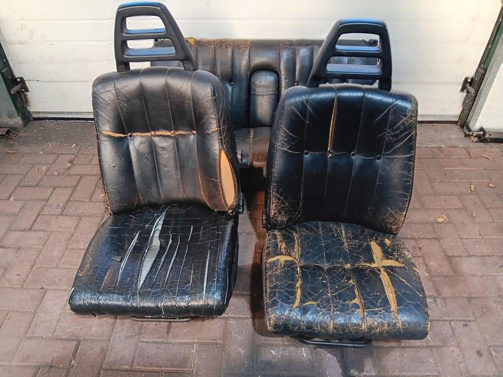 Volvo 240 245 zwart leren interieur, Auto-onderdelen, Interieur en Bekleding, Ophalen, Gebruikt, Volvo