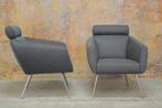Als NIEUW! 2 stoffen Leolux Marabis design fauteuils!, Minder dan 75 cm, Design, Metaal, Zo goed als nieuw