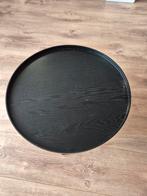 Zwarte Wooods Bijzettafel - Vintage Stijl, Huis en Inrichting, Tafels | Salontafels, Ophalen, Gebruikt, 50 tot 100 cm, Rond