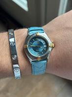 Breitling Callisto Blauw, Sieraden, Tassen en Uiterlijk, Horloges | Dames, Overige merken, Leer, Staal, Polshorloge